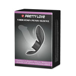 Inel vibrant pentru penis Pretty Love din silicon, cu 7 funcții, negru, USB