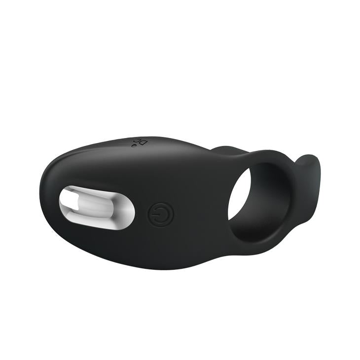 Inel vibrant pentru penis Pretty Love din silicon, cu 7 funcții, negru, USB