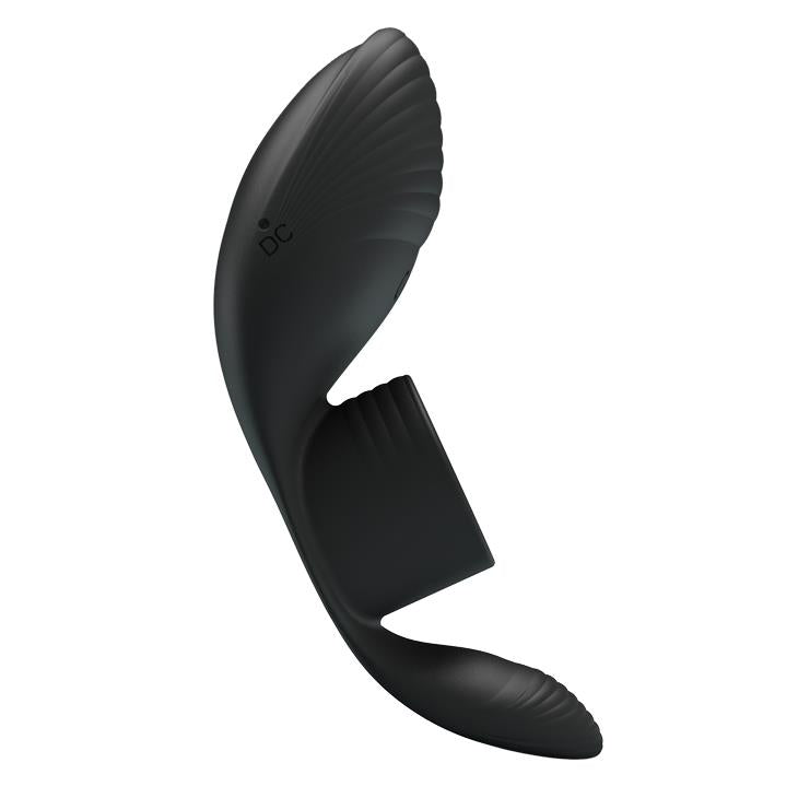 Inel vibrant pentru penis Pretty Love din silicon, cu 7 funcții, negru, USB