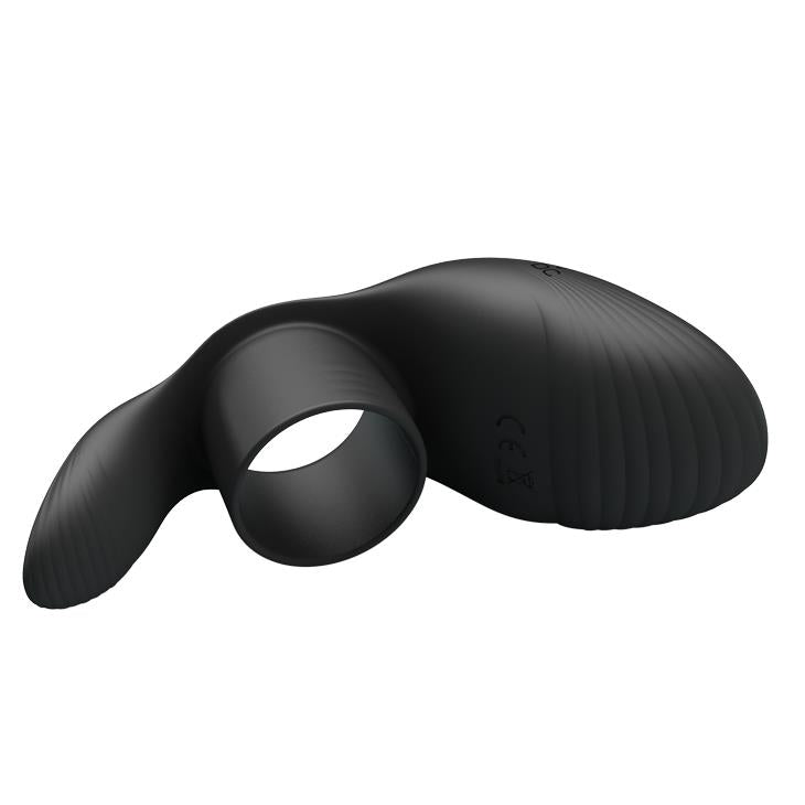 Inel vibrant pentru penis Pretty Love din silicon, cu 7 funcții, negru, USB