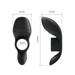 Inel vibrant pentru penis Pretty Love din silicon, cu 7 funcții, negru, USB