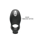 Inel vibrant pentru penis Pretty Love din silicon, cu 7 funcții, negru, USB
