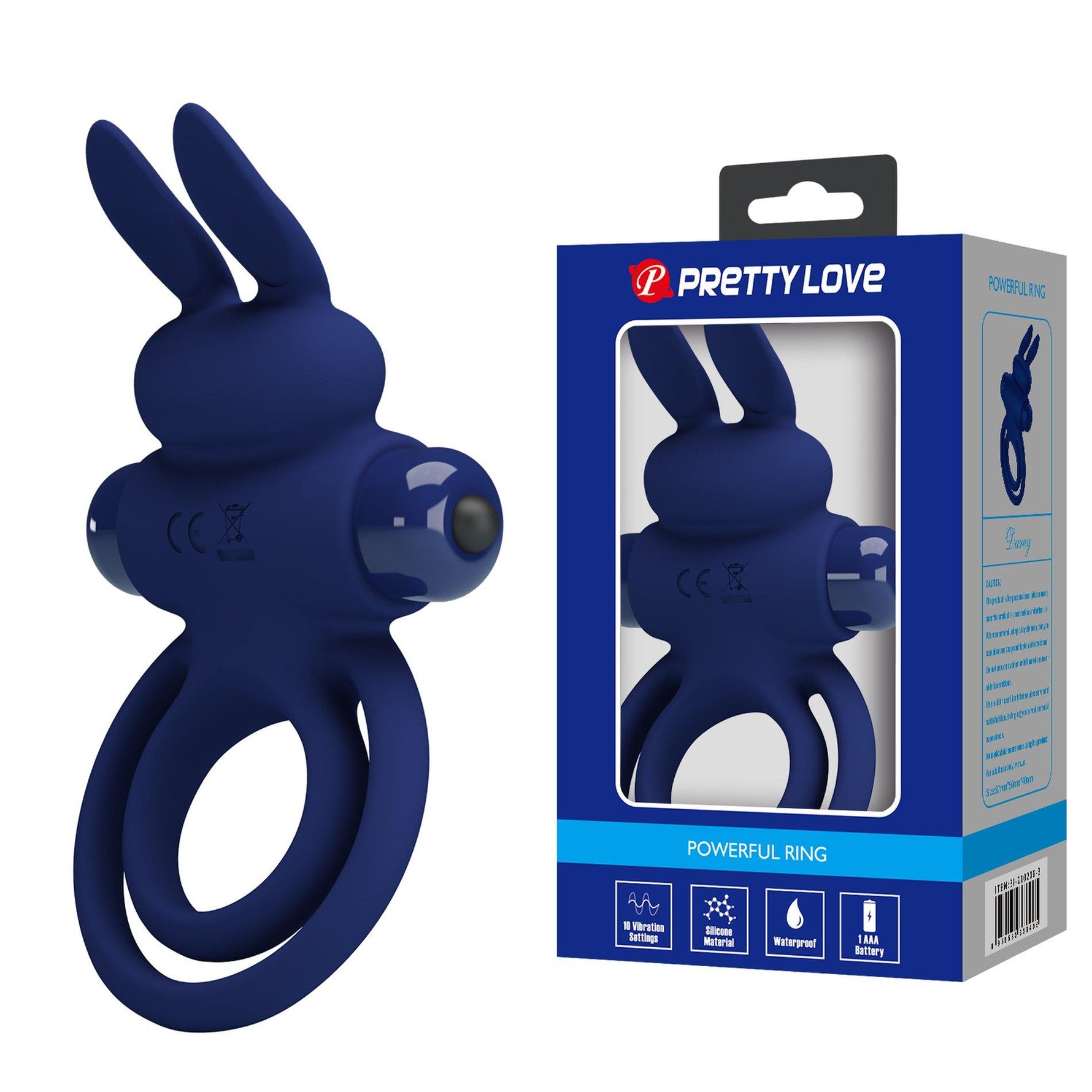 Inel vibrator puternic Pretty Love cu 10 moduri
