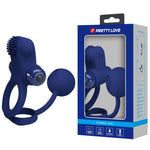 Inel vibrant pentru penis Pretty Love din silicon, 10 funcții