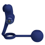 Inel vibrant pentru penis Pretty Love din silicon, 10 funcții