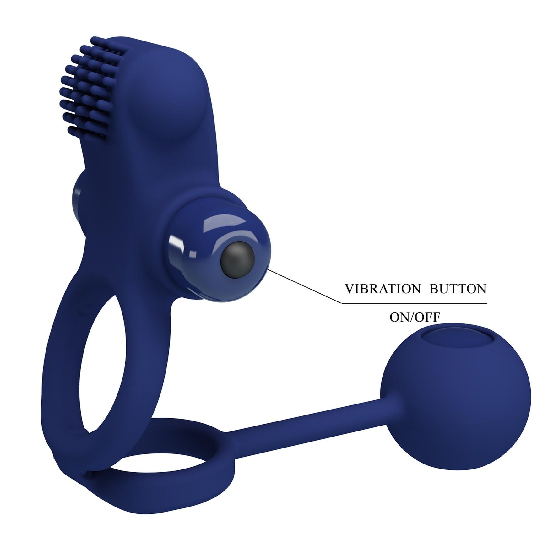 Inel vibrant pentru penis Pretty Love din silicon, 10 funcții