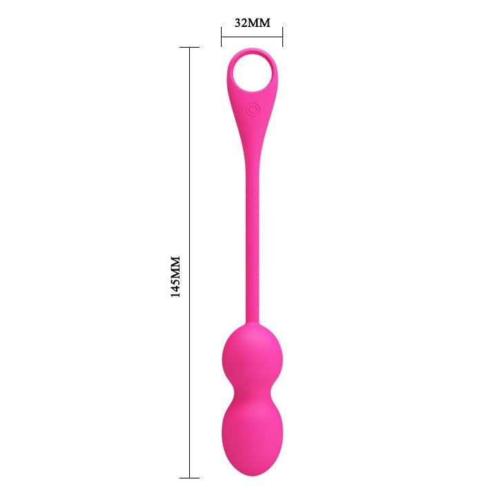 Bile vibratoare Kegel Pretty Love Elvira roz cu aplicație
