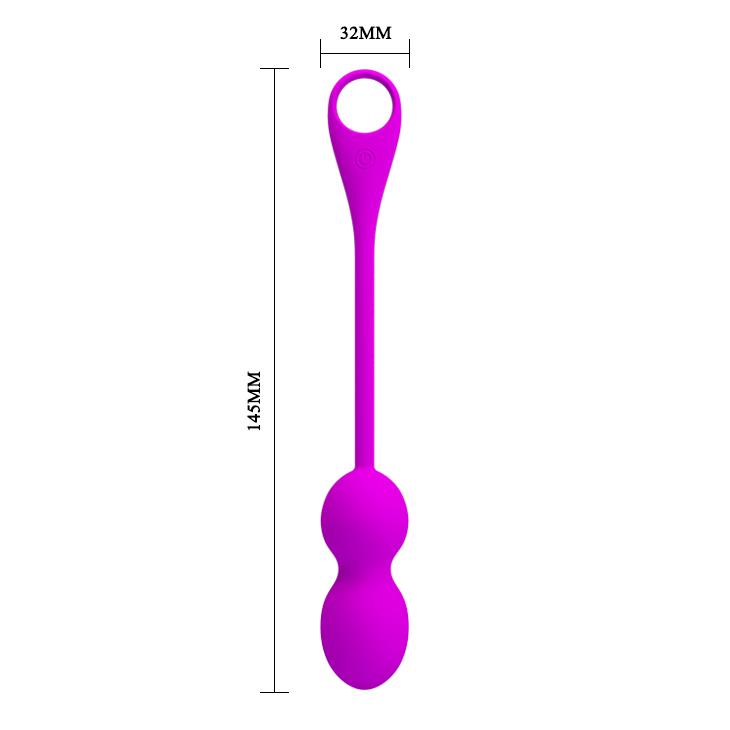 Bile vibratoare Kegel Pretty Love Elvira, violete, cu aplicație