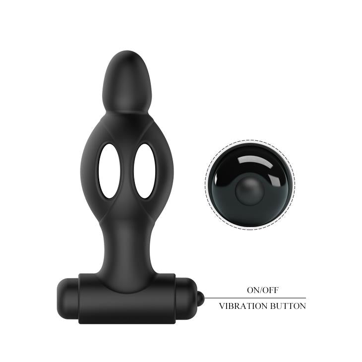Dop anal vibrant Mr. Play din silicon, negru