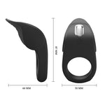 Inel vibrator pentru penis Pretty Love Susanna, silicon, negru, USB
