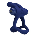 Inel vibrant pentru penis Pretty Love Buzzing Bunny din silicon AAA