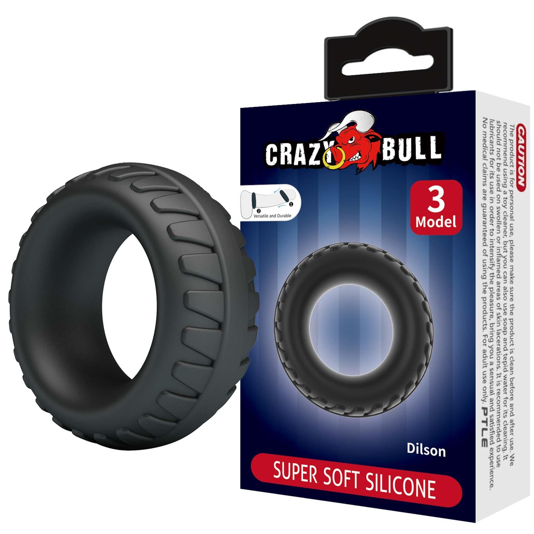 Inel de penis Crazy Bull Dilson din silicon