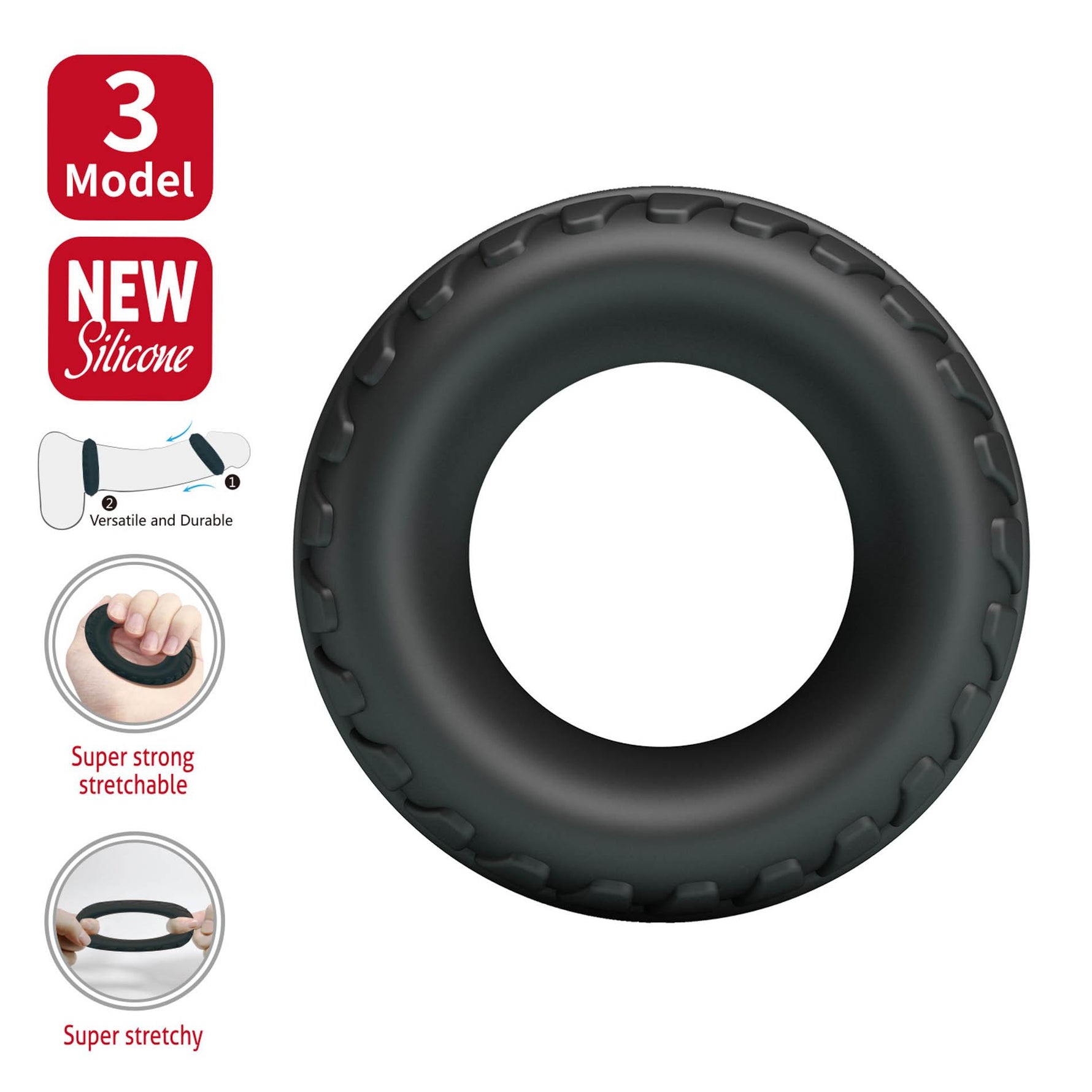 Inel de penis Crazy Bull Dilson din silicon