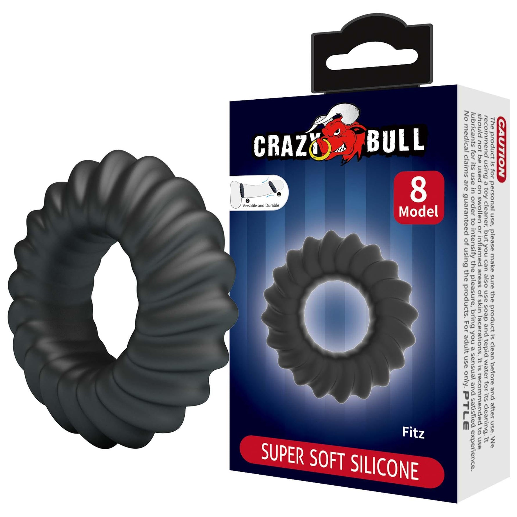 Inel pentru penis Crazy Bull FITZ din silicon super moale