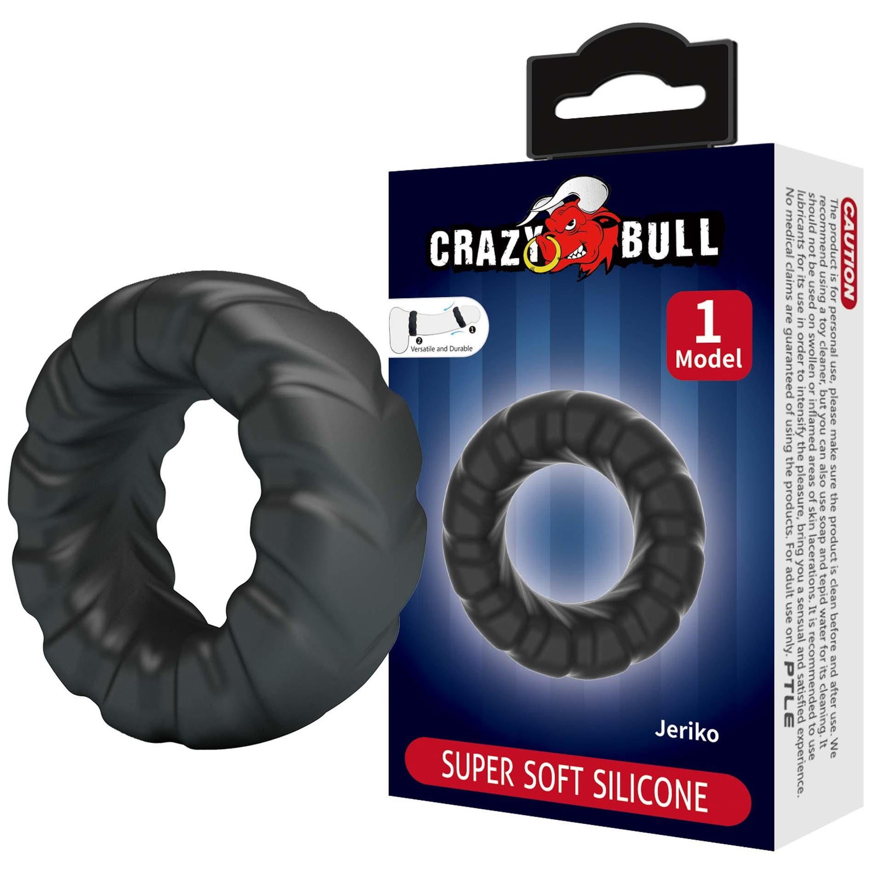 Inel pentru penis Crazy Bull Jeriko din silicon super moale