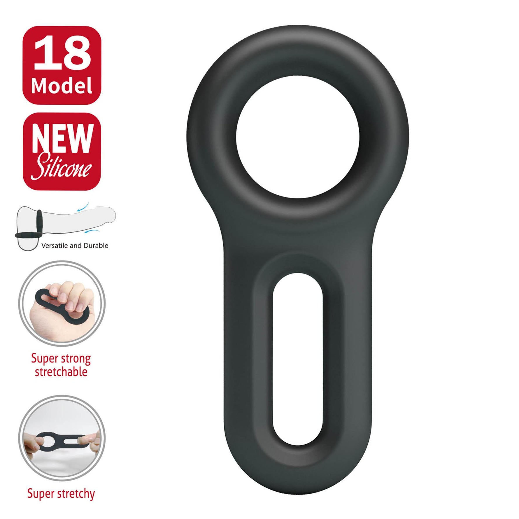 Inel pentru penis Crazy Bull Oniel din silicon 9,5 cm