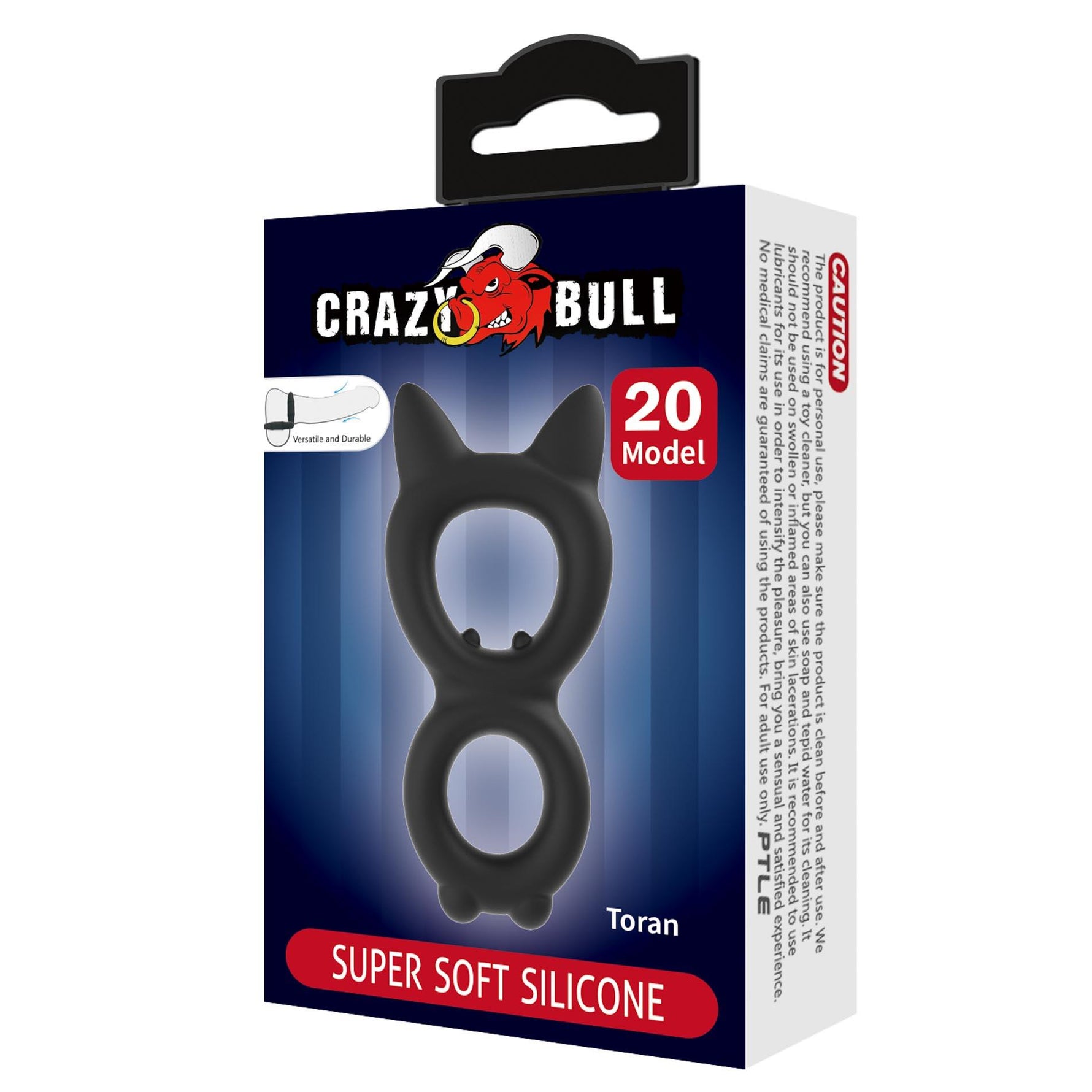 Inel pentru penis Crazy Bull Toran din silicon super moale