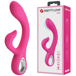Vibrator Pretty Love Fritz cu model iepuraș, silicon, impermeabil, cu 12 funcții