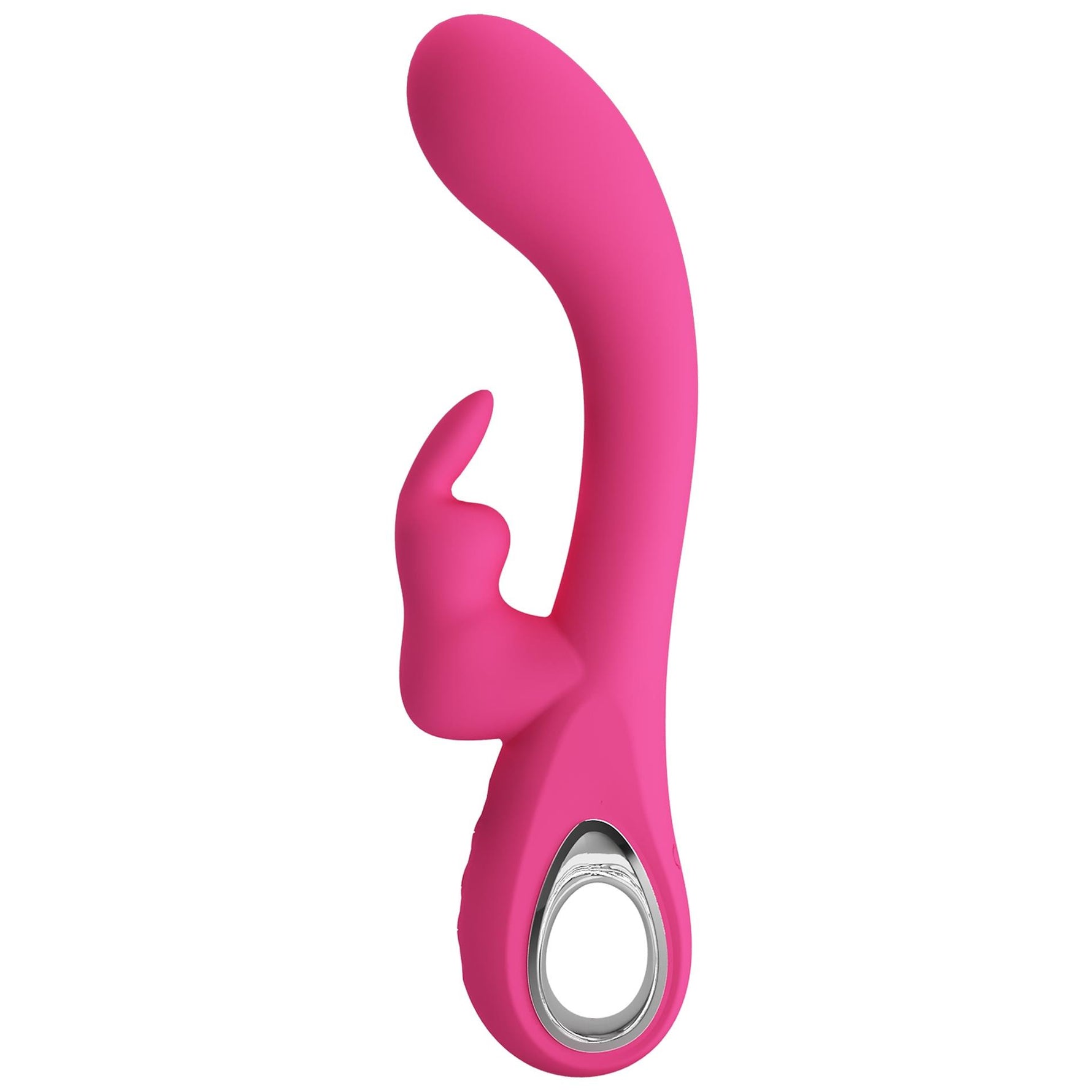 Vibrator Pretty Love Novak din silicon cu formă de iepuraș, argintiu, USB, 12 moduri