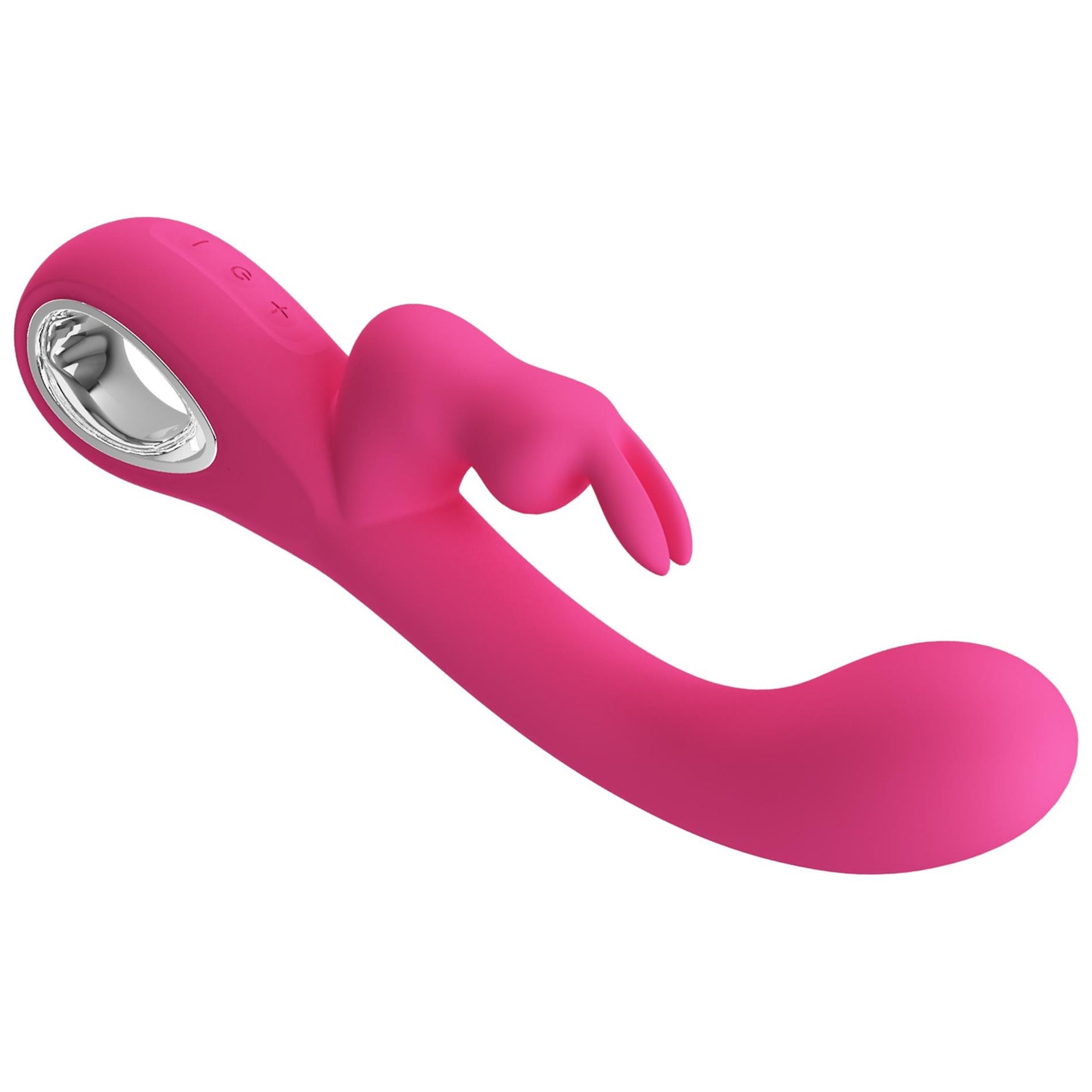 Vibrator Pretty Love Novak din silicon cu formă de iepuraș, argintiu, USB, 12 moduri