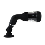 Masturbator vaginal rotativ Baile cu ventuză USB, negru, 37 cm