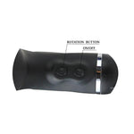 Masturbator vaginal rotativ Baile cu ventuză USB, negru, 37 cm