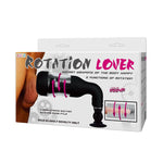 Masturbator vaginal rotativ Baile cu ventuză USB, negru, 37 cm