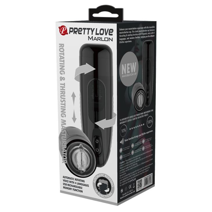Masturbator rotativ cu 10 funcții Pretty Love Marlon USB