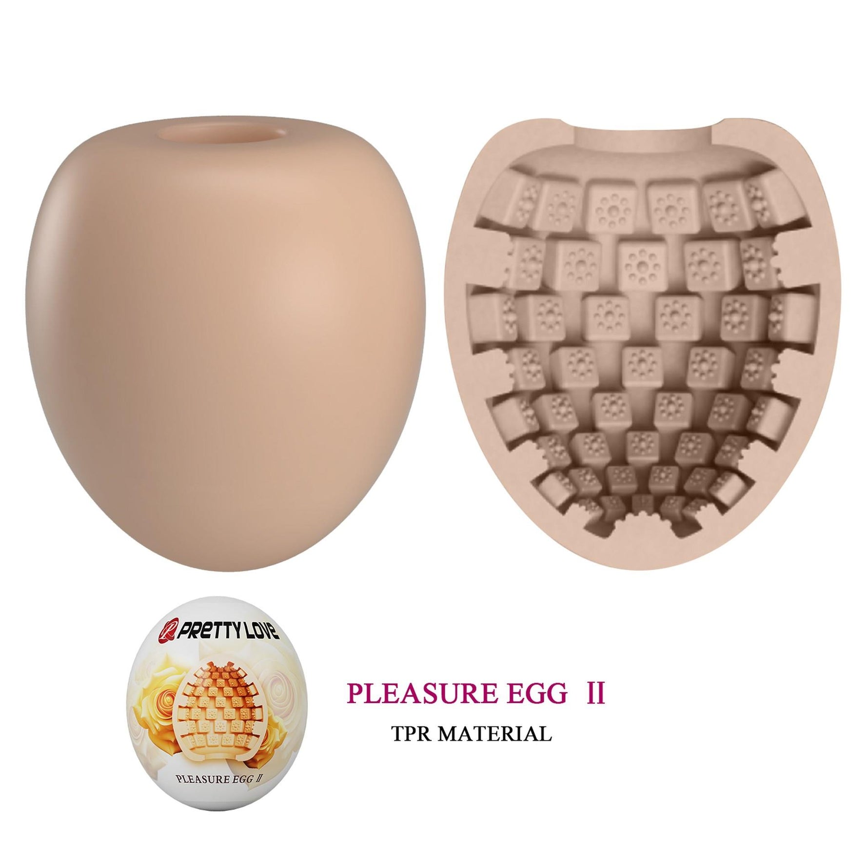 Masturbator flexibil realist Pretty Love Pleasure Egg II