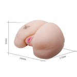 Masturbator realist Baile cu vibrații pentru vagin și fund, culoarea pielii