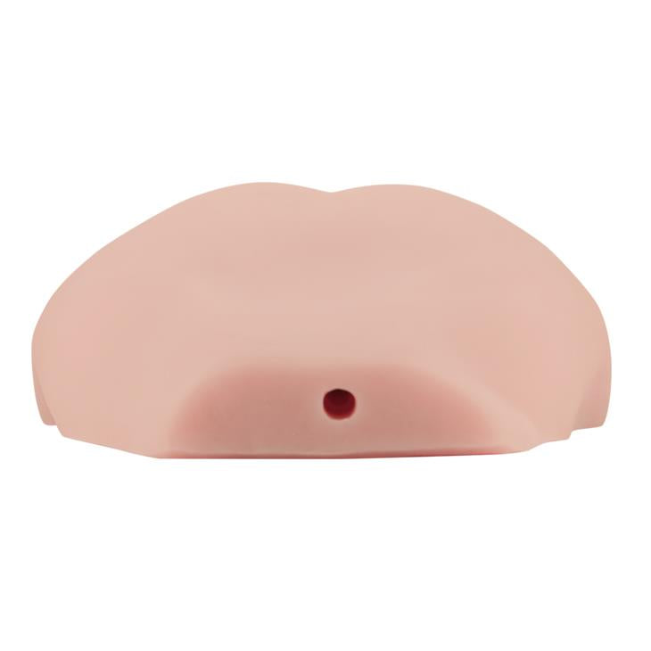 Masturbator vibrator rotativ cu două canale Baile, de culoarea pielii