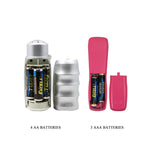 Masturbator vibrator rotativ cu două canale Baile, de culoarea pielii