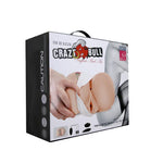 Masturbator Crazy Bull Rose cu vagin și anal, 6 vibrații