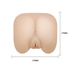Masturbator cu vagin realist și anus vibrator Baile Cyber ​​Leather, 15 cm