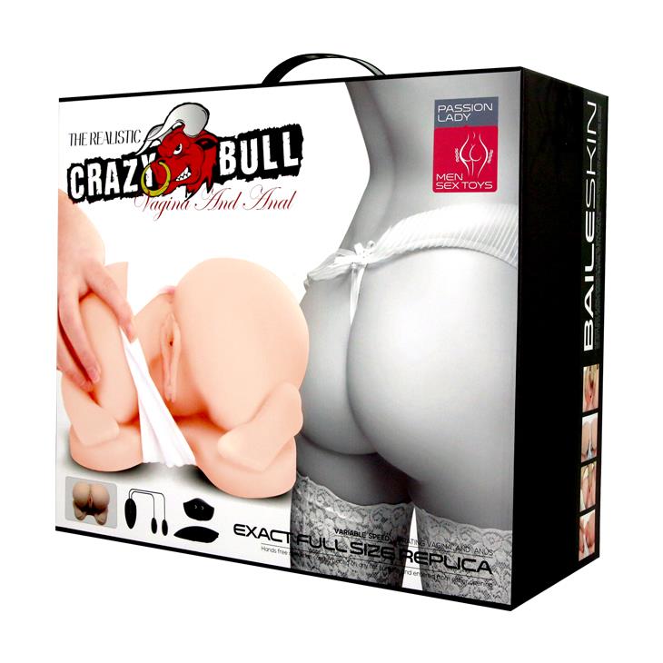 Vagina și fundul vibratoare realiste ale Crazy Bull Passion Lady