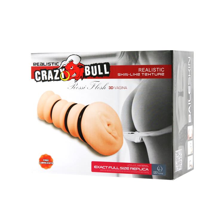 Masturbator vaginal realist 3D Crazy Bull Rossi, de culoarea pielii