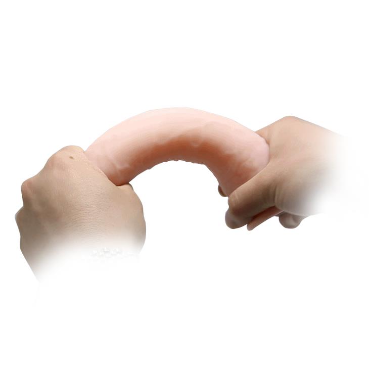 Dildo realist flexibil Baile cu ventuză, culoarea pielii, 24 cm