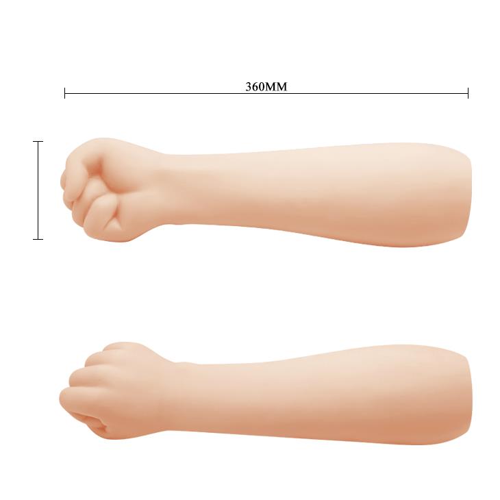 Dildo realist cu pumn Pretty Love, culoarea pielii, 36 cm, impermeabil