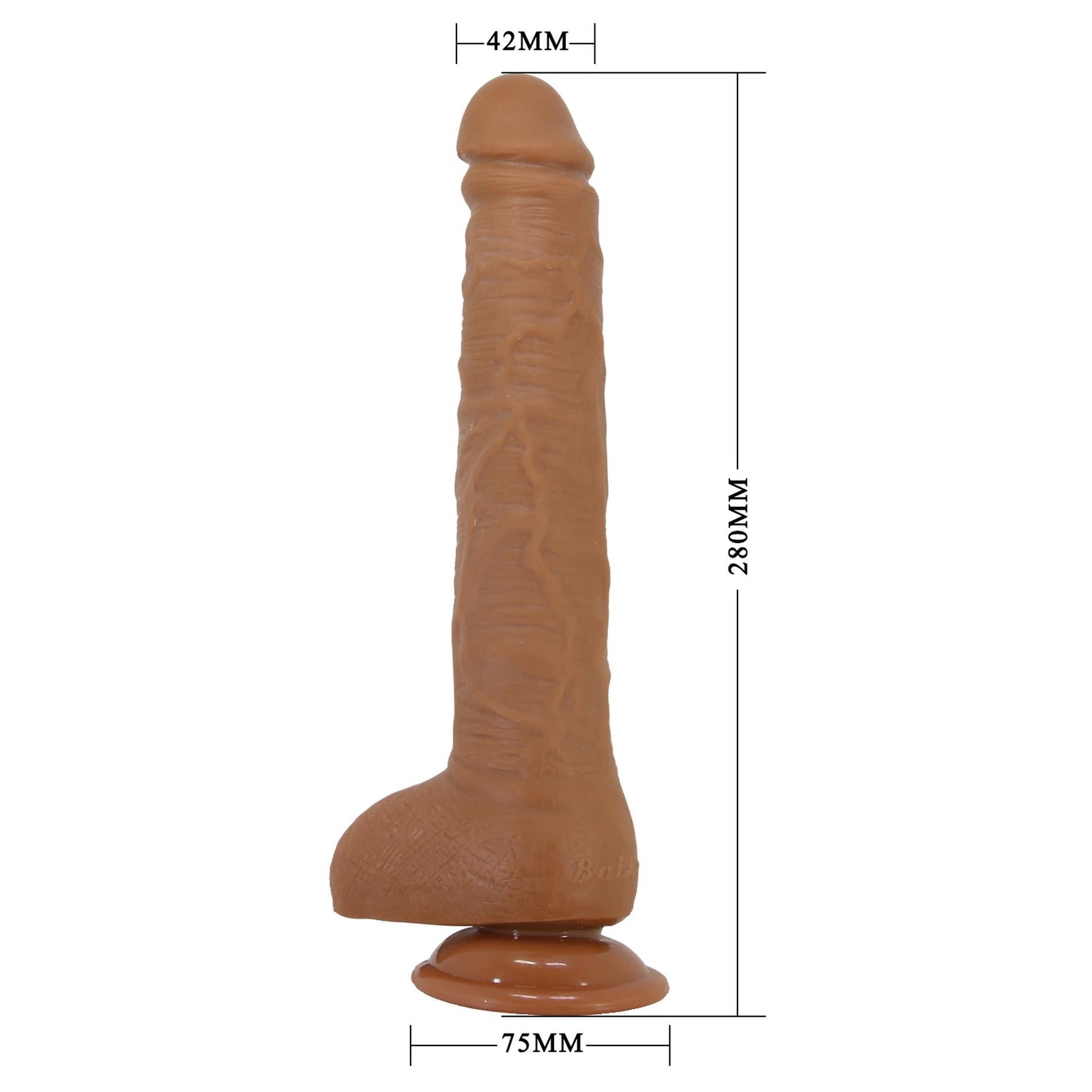 Dildo realist Baile impermeabil 28 cm
