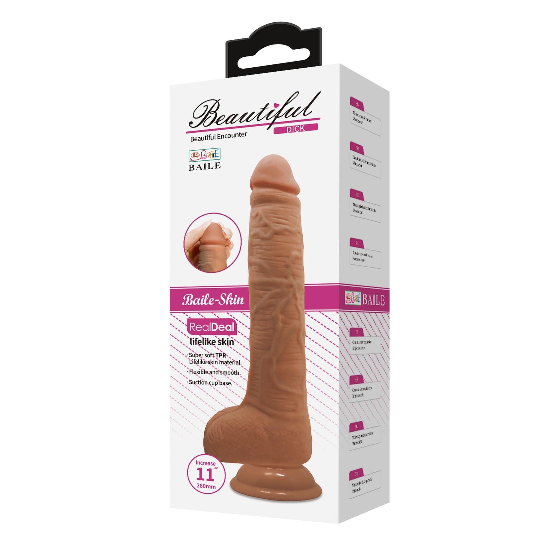 Dildo realist Baile impermeabil 28 cm