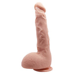 Dildo realist curbat Baile Jason 25 cm culoarea pielii cu ventuză