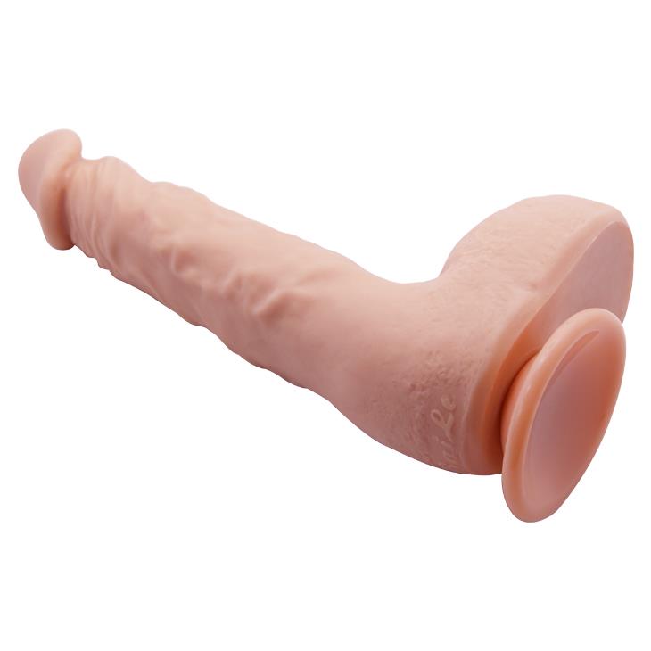 Dildo realist curbat Baile Jason 25 cm culoarea pielii cu ventuză