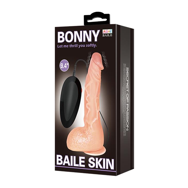 Vibrator realist Baile Jasson 25 cm culoarea pielii cu ventuză