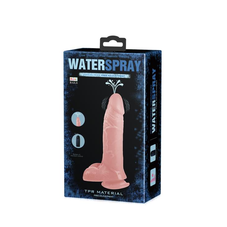 Vibrator realist Baile cu telecomandă și spray de apă 18 cm