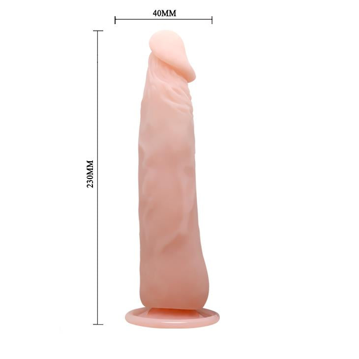 Vibrator realist Baile de culoarea pielii cu ventuză