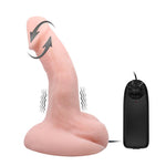 Vibrator realist Baile de culoarea pielii, cu rotație și ventuză