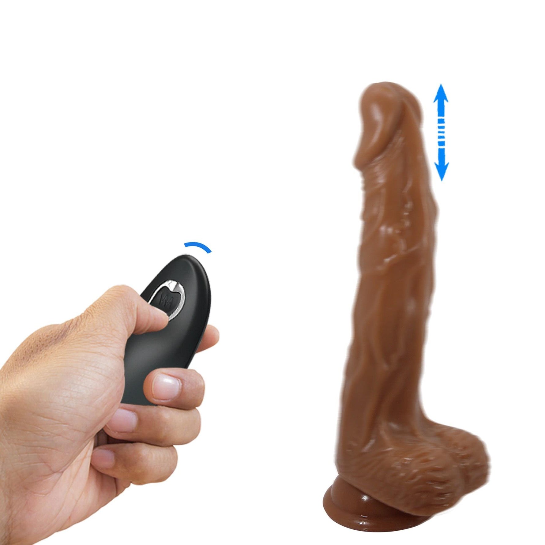 Vibrator realist Baile Bodach 20 cm cu tracțiune rotativă, telecomandă USB