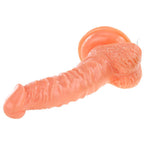 Vibrator rotativ realist Baile cu ventuză, de culoarea pielii