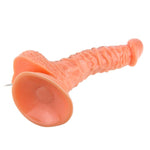 Vibrator rotativ realist Baile cu ventuză, de culoarea pielii
