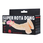 Vibrator rotativ realist Baile cu ventuză, de culoarea pielii